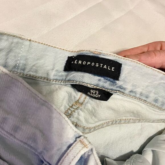 Aeropostale Light Blue Distressed Boyfriend Jeans - Picture 3 of 3
